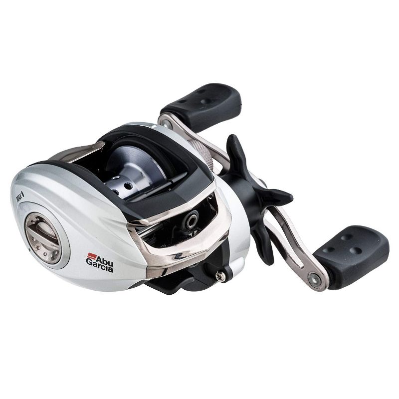 Abu Garcia SMAX3-L-C Silver Max Low Profile Left Handed Baitcast Fishing Reel, Silver