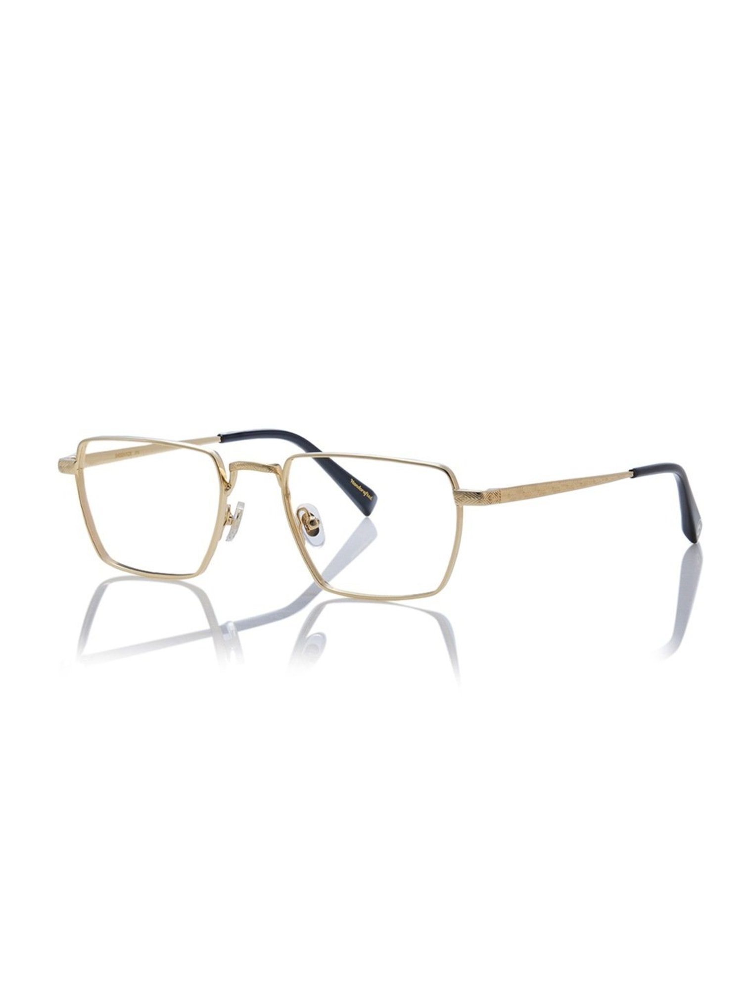 Shisen Fox Raion Dark Gold Rectangular Unisex Blue Filter Computer Lenses -52 mm