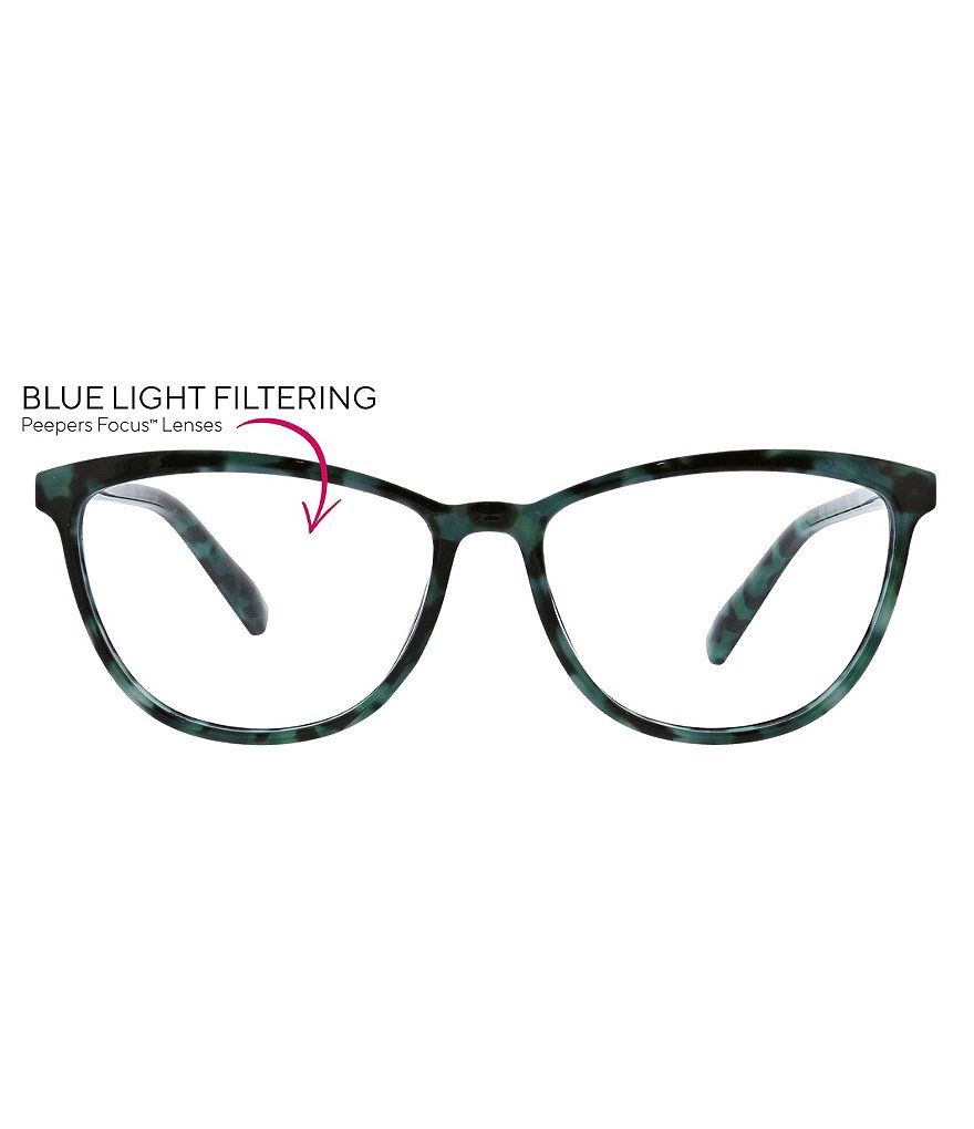 Peepers Bengal Square Blue Light Reader Glasses