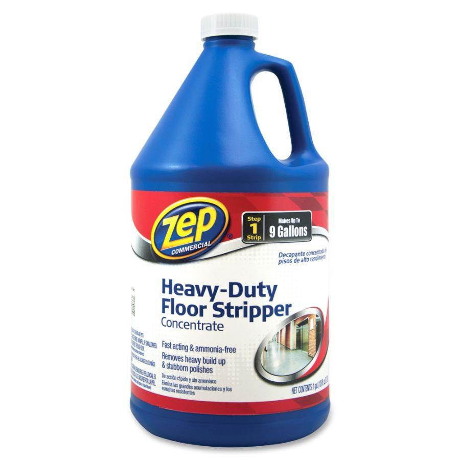 Zep Commercial Heavy-Duty Floor Stripper Concentrate - Concentrate Liquid - 1 gal (128 fl oz) - 4 / Carton - Blue