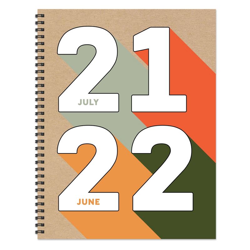 2021-22 Academic Planner 8.5" x 11" Color Bloc Daily/Weekly/Monthly - The Time Factory