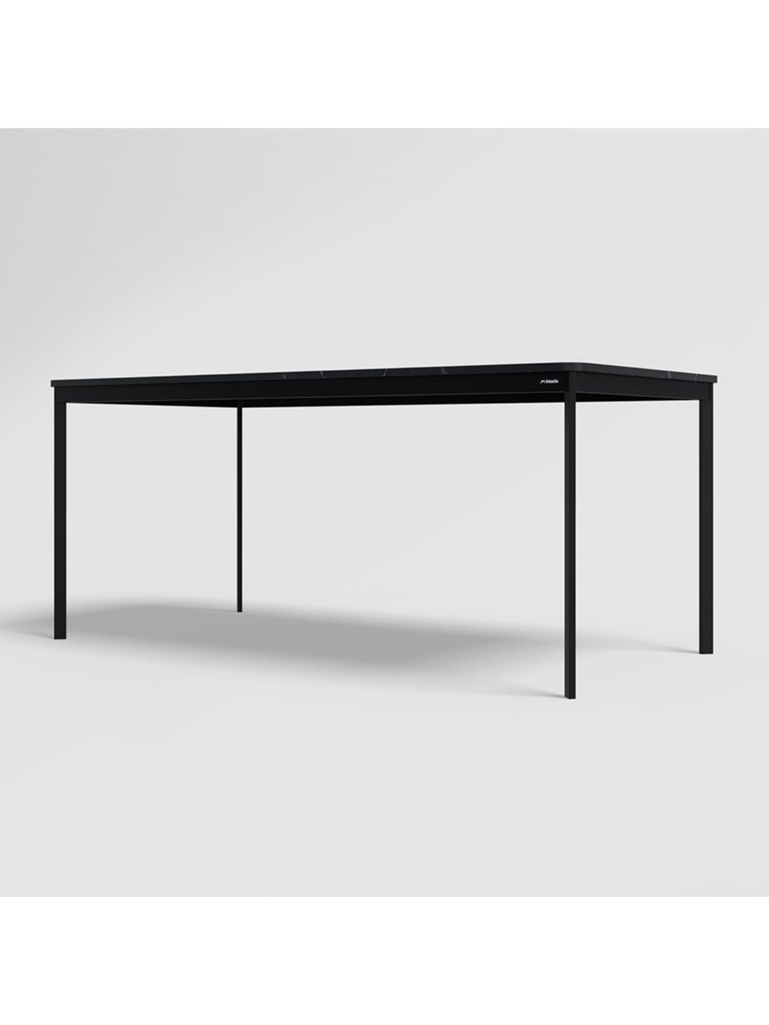 Godrej Interio Franky Black Metal 6 Seater Rectangular Dining Table