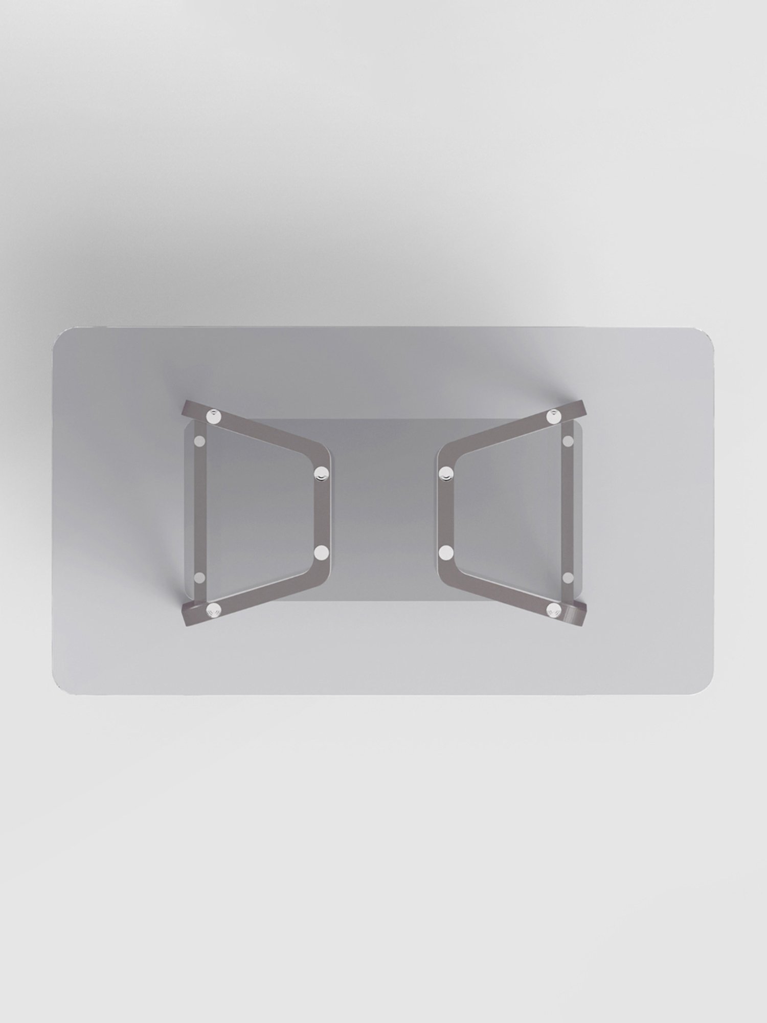 Godrej Interio Meridian Brown Tempered Glass 6 Seater Rectangular Dining Table