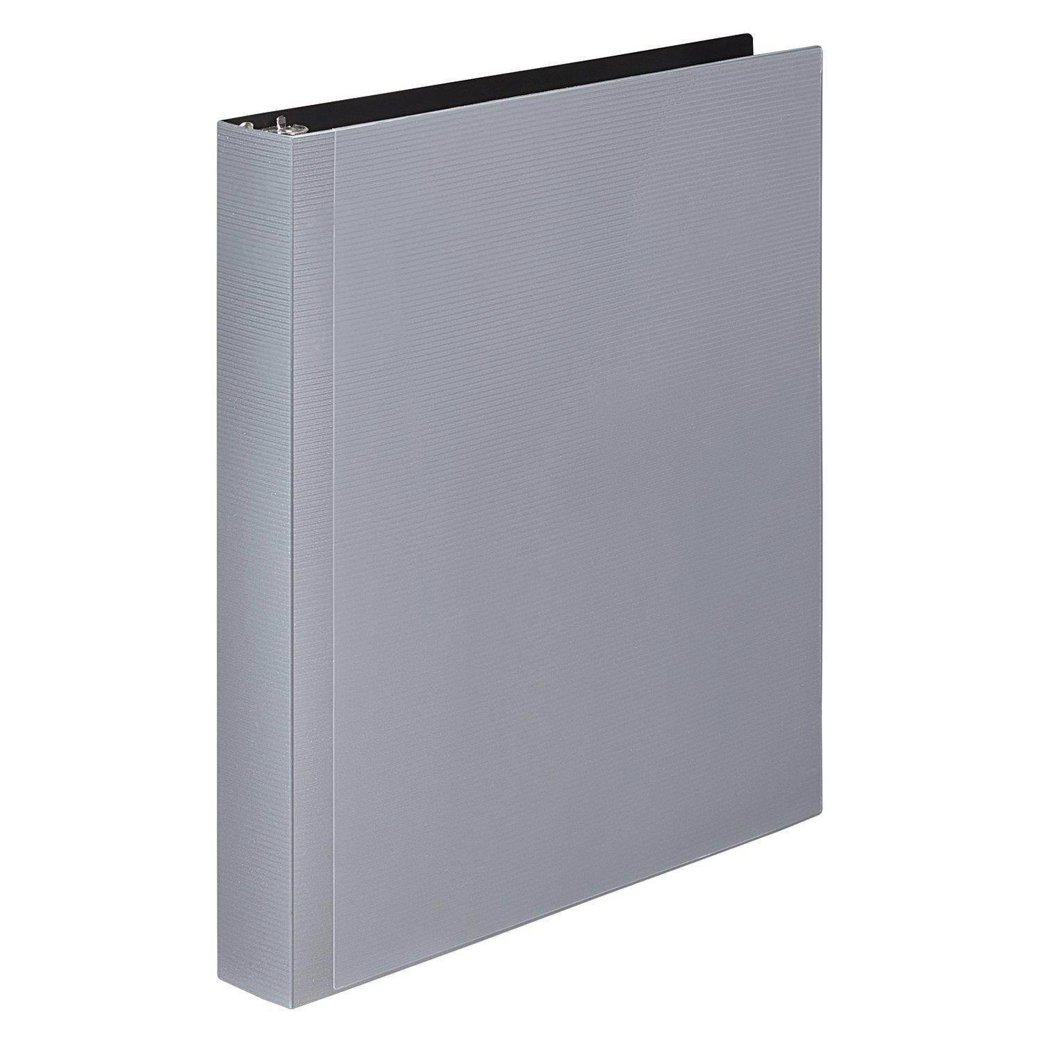 Wilson Jones Metallic Poly Presentation View Binder, 1 Inch, 8.5 x 11 Inch Sheets, Customizable, Silver (W88205)