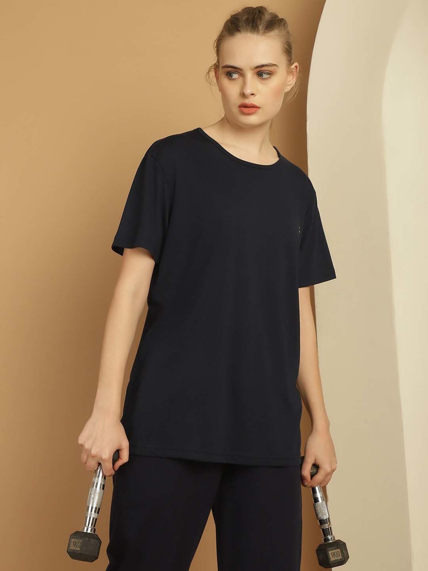 Vimal Jonney Black Cotton Sports T-Shirt Track Pant Set