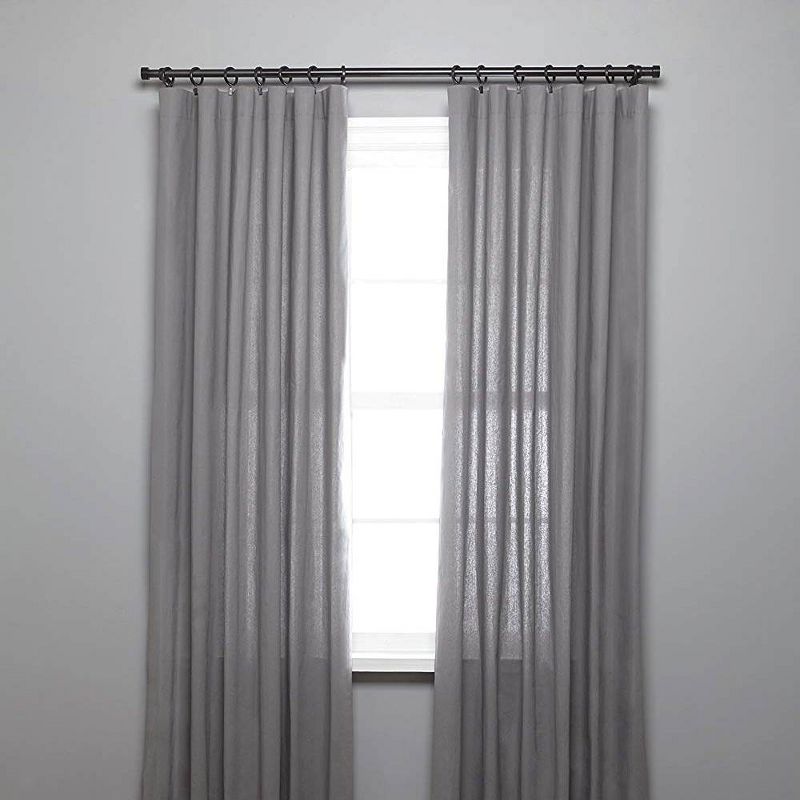 Umbra Cappa 1 Inch Adjustable 66 to 120 Inche Curtain Drapery Rod, Black