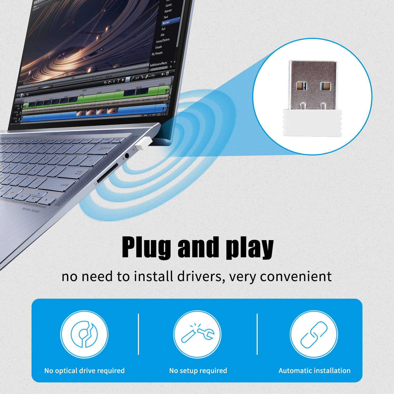 Donwell Slim Wireless EVA Mouse Silent USB Mice 2.4GHz Rechargeable RGB Light For PC Laptop MacBook Air 202 with Type-c USB Receiver/connector