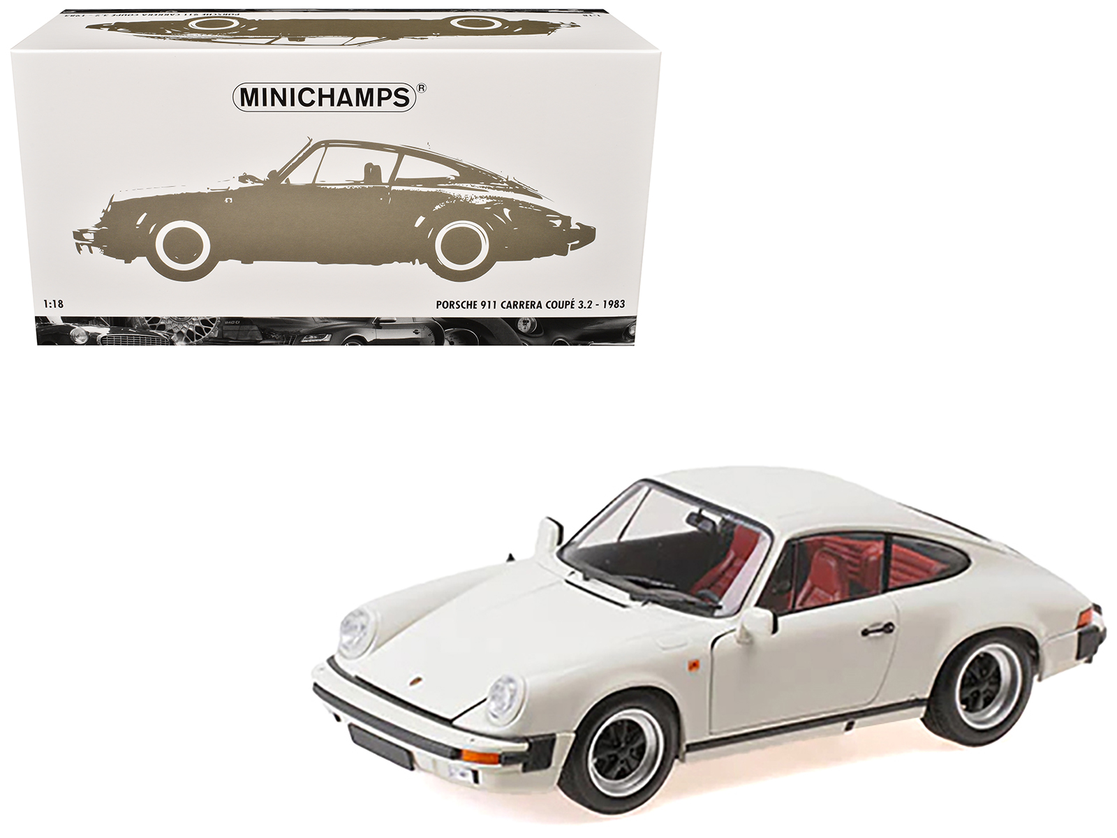1983 Porsche 911 Carrera Coupe 3.2 White 1/18 Diecast Model Car by Minichamps