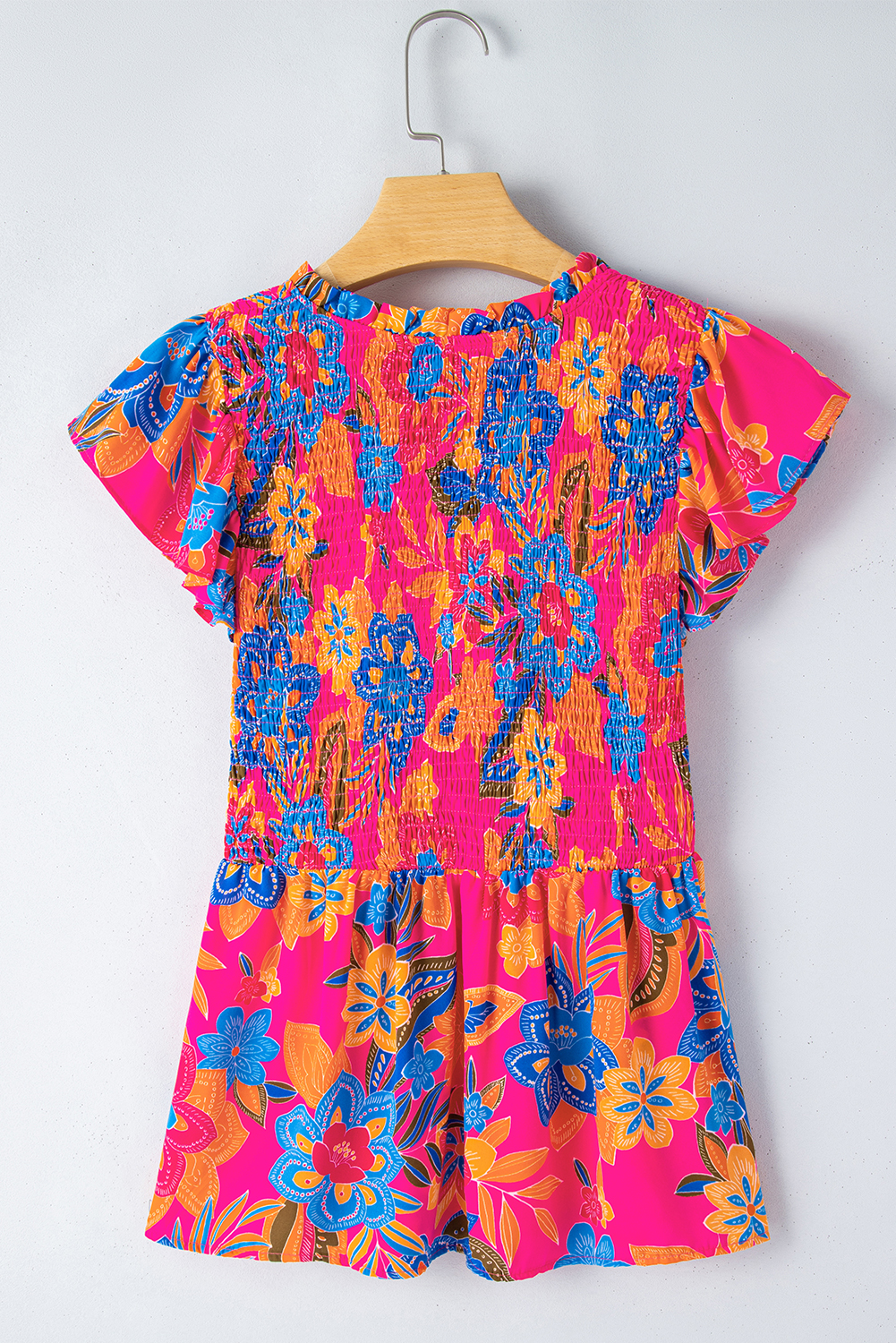 White Spotted Print Tie Neck Color Block Halter Sleeveless Shirt