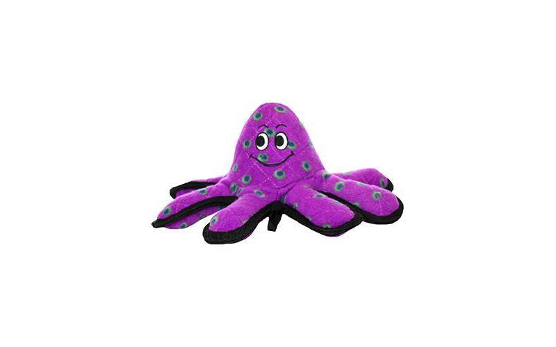 Tuffy Ocean Creature Octopus Dog Toy - Purple - S