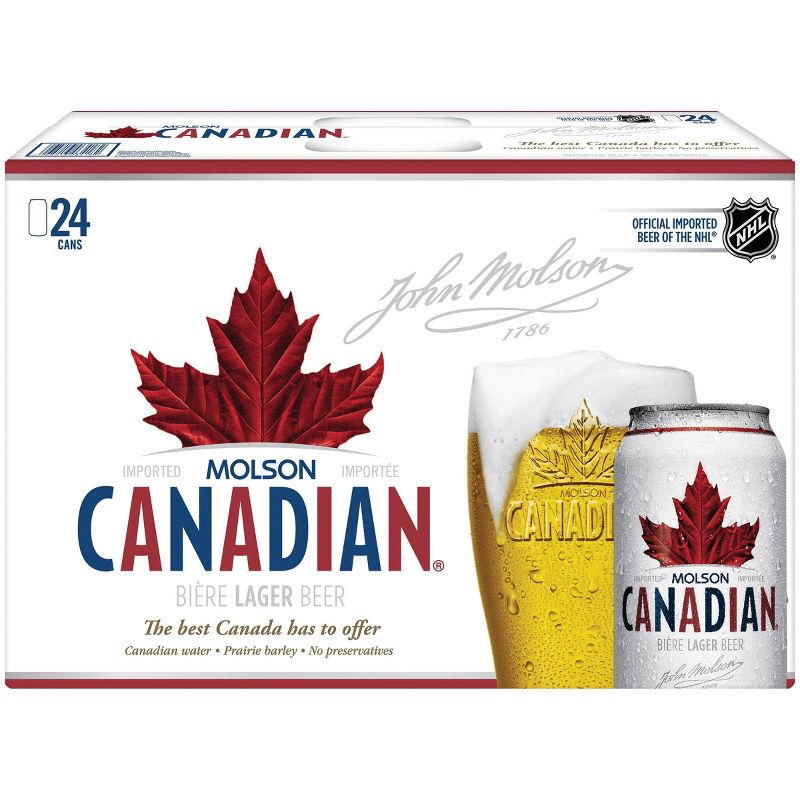 Molson Canadian Lager Beer - 24pk/12 fl oz Cans