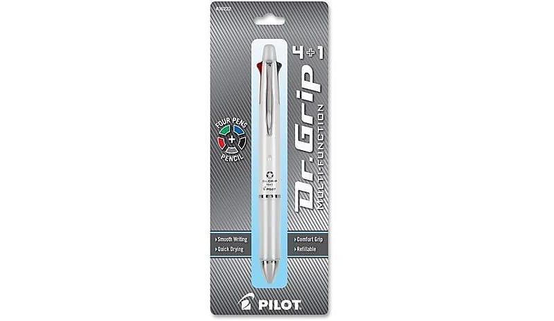 Pilot 4+1 Pen Dr. Grip White Barrel .7mm Pens .5mm Pencil AST 36222