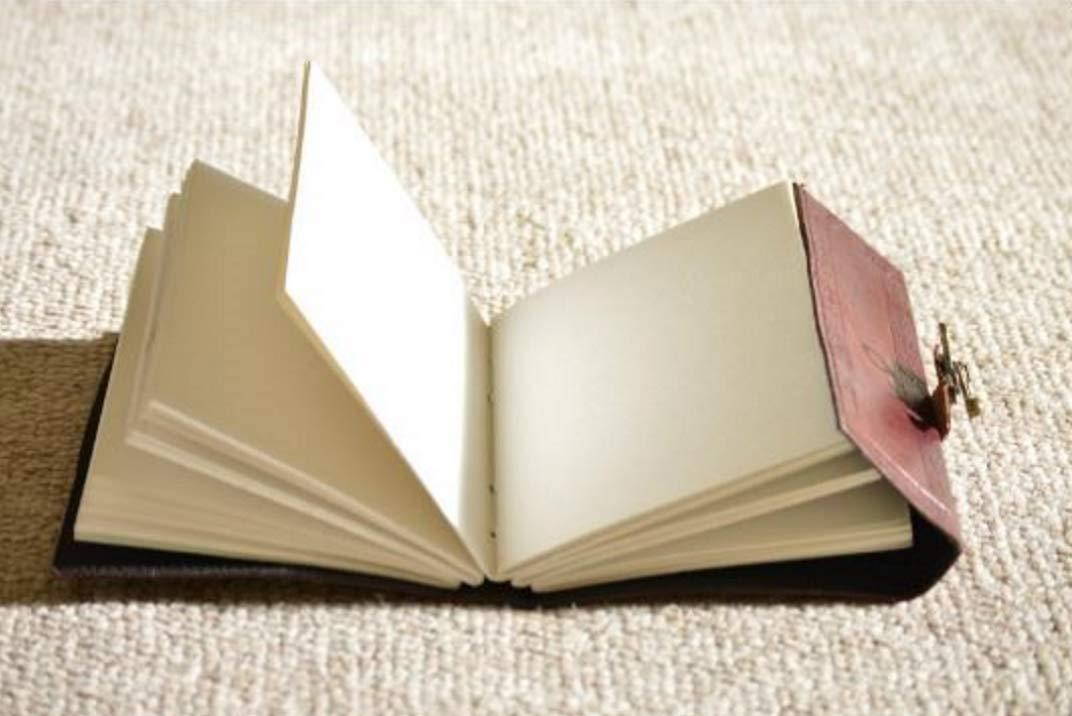 Handmade Large 8" Embossed Leather Journal Celtic two latches blue stone blank personal Diary notebook refillable journal gift (dragon with stone)