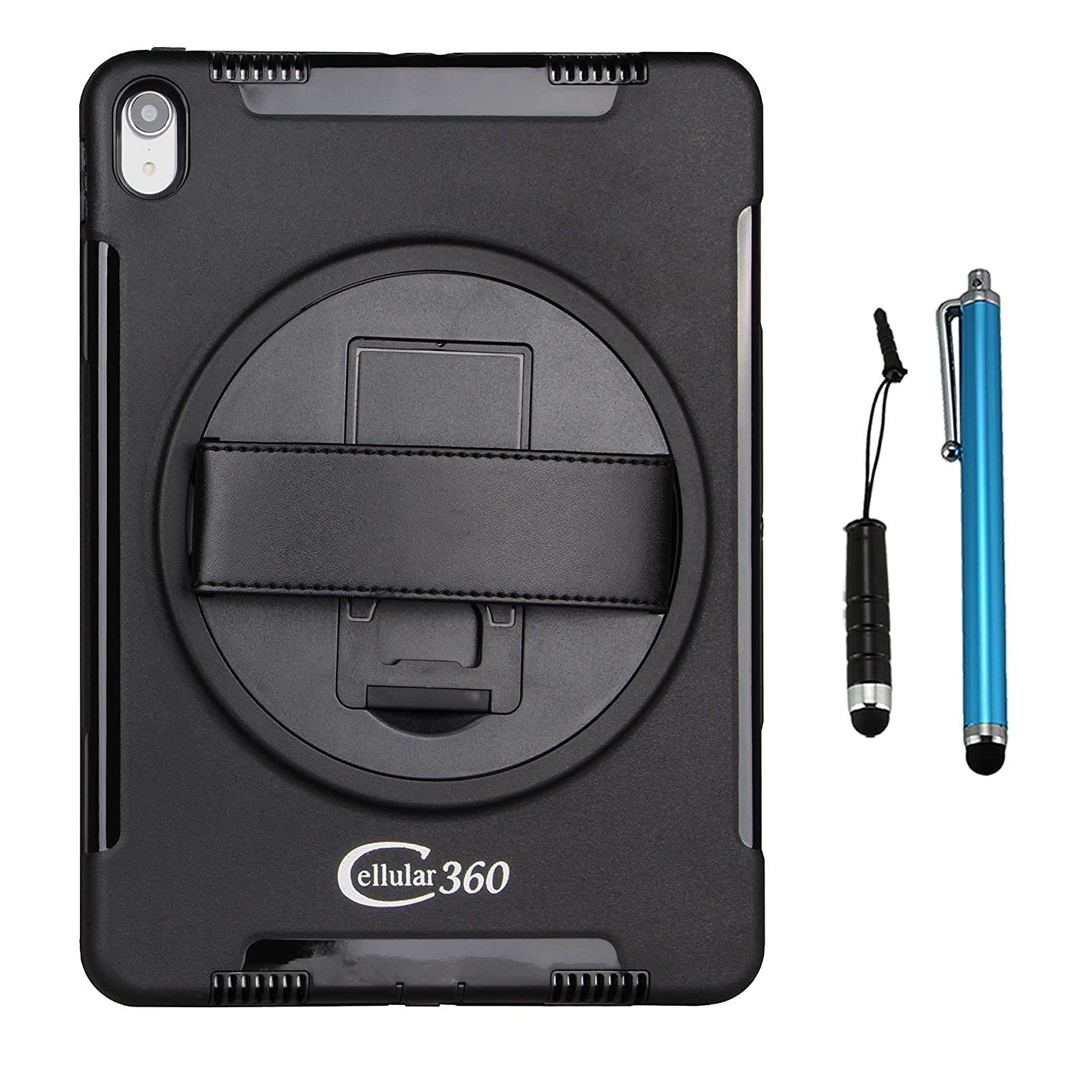 Cellular360 Shockproof Case for iPad Pro 12.9 (2017 2nd Gen and 2015 1st Gen),Handy Case with a 360 Degree Rotatable Kickstand and Handle (Black)
