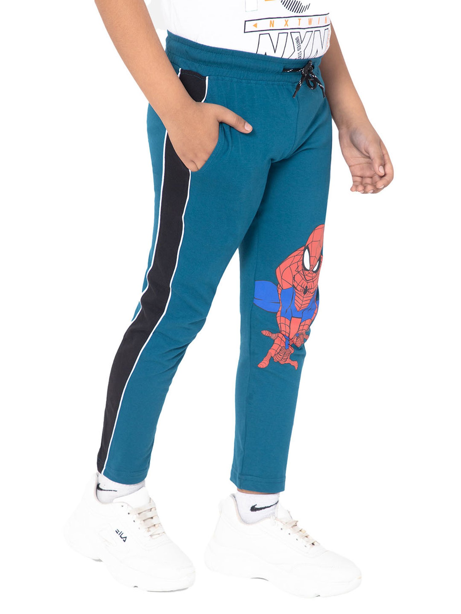 Bodycare Boys Blue Printed Trackpants