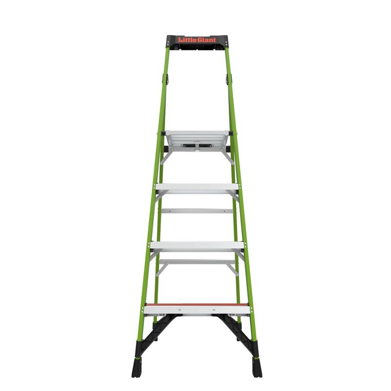 Little Giant Ladder Systems 6' ANSI type IA 300 lb fiberglass Stepladder with Ground Cue Apple Green