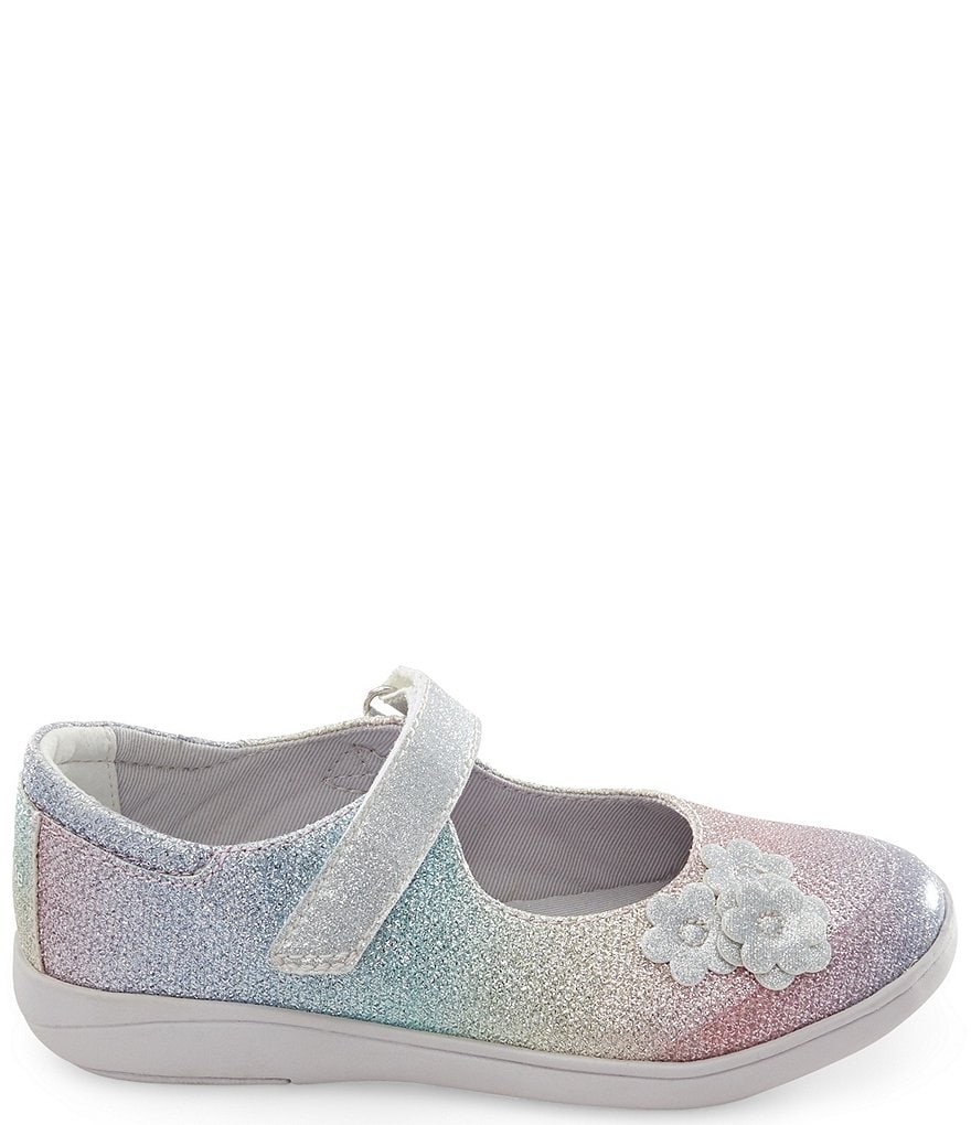 Stride Rite Girl's Holly SR Flower Detail Sparkle Mary Janes (Youth)