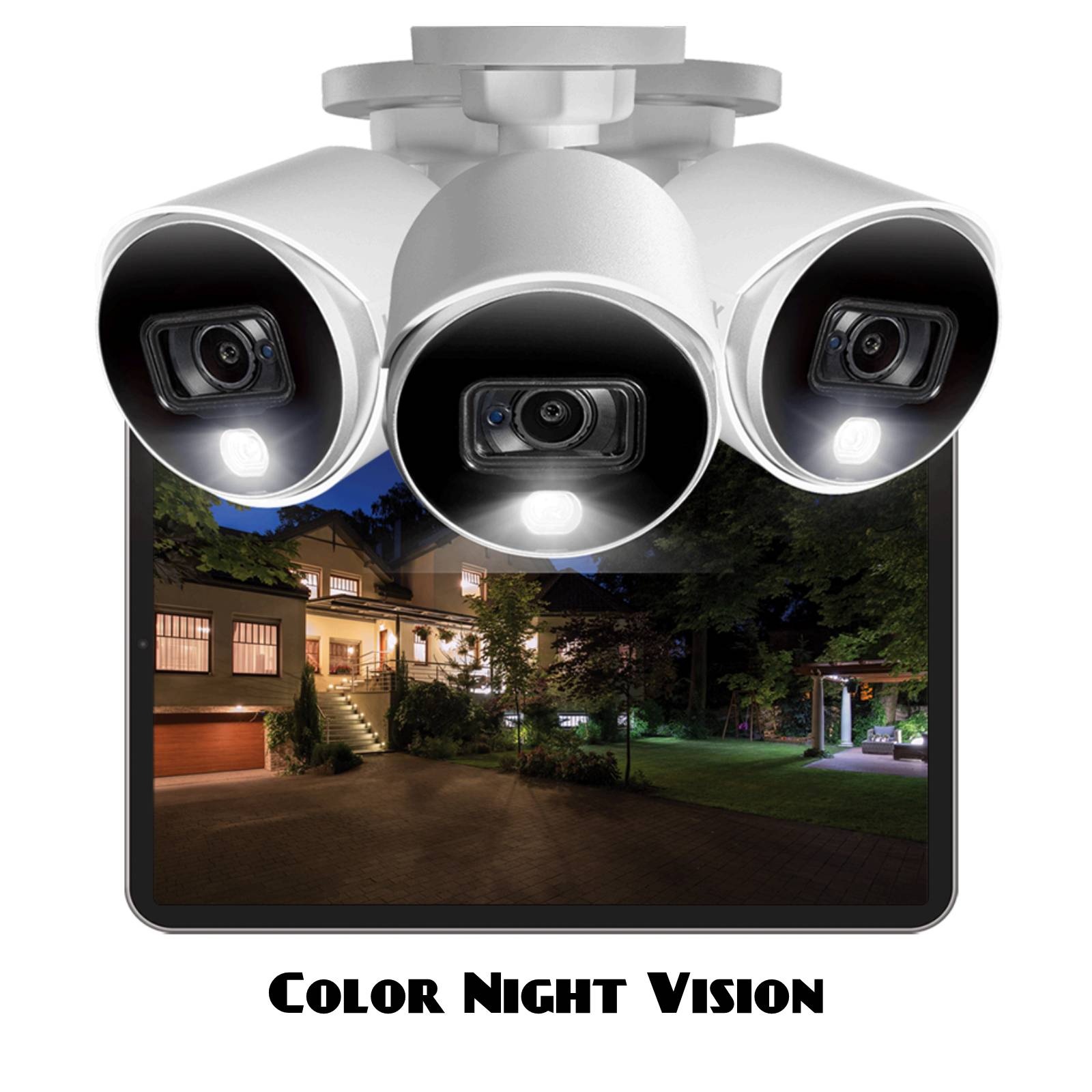 4K Ultra HD Active Deterrence Security Camera + 60ft  4K RG59/Power Cable