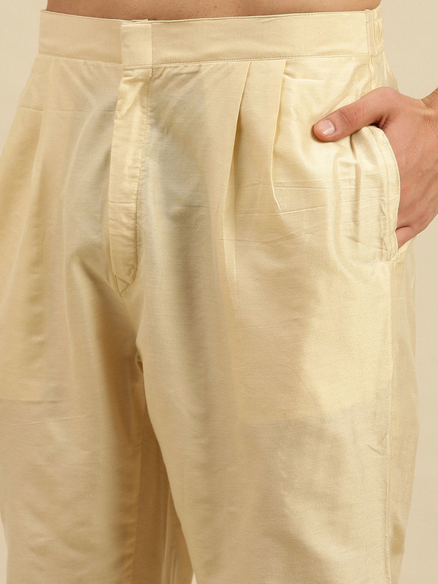 Sanwara Beige Regular Fit Pants