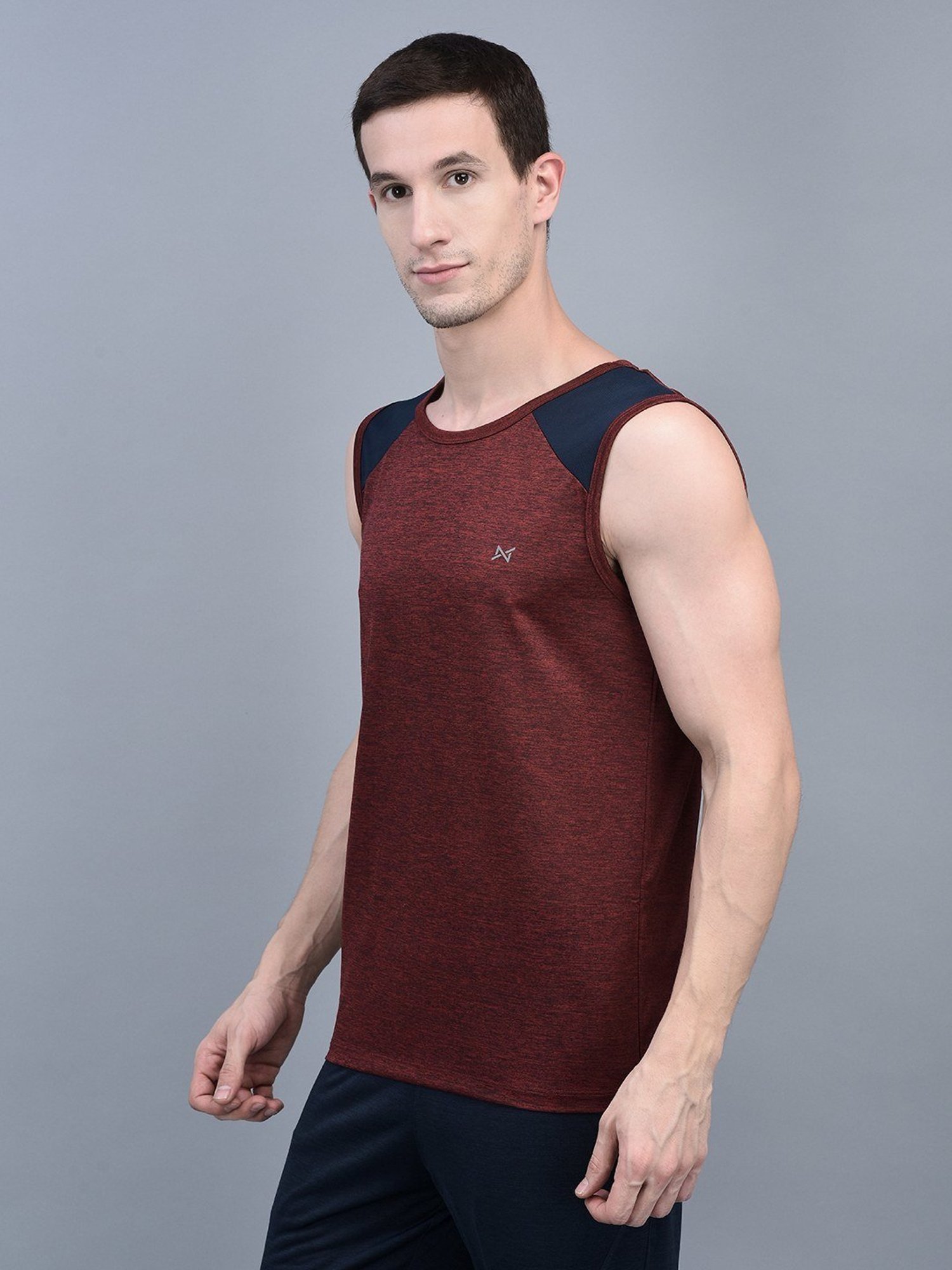 Force NXT Multicolored Regular Fit Gym Vest - Pack Of 5