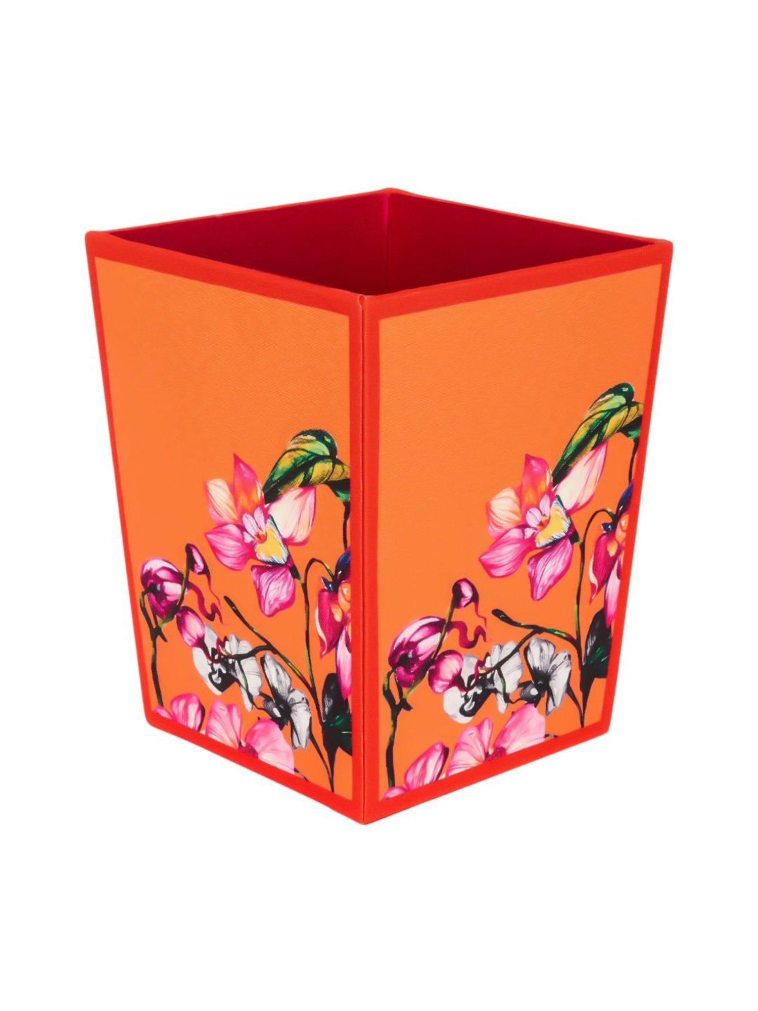 SEJ by Nisha Gupta Orange Wooden Open Dry Bin - 11.5 Litres