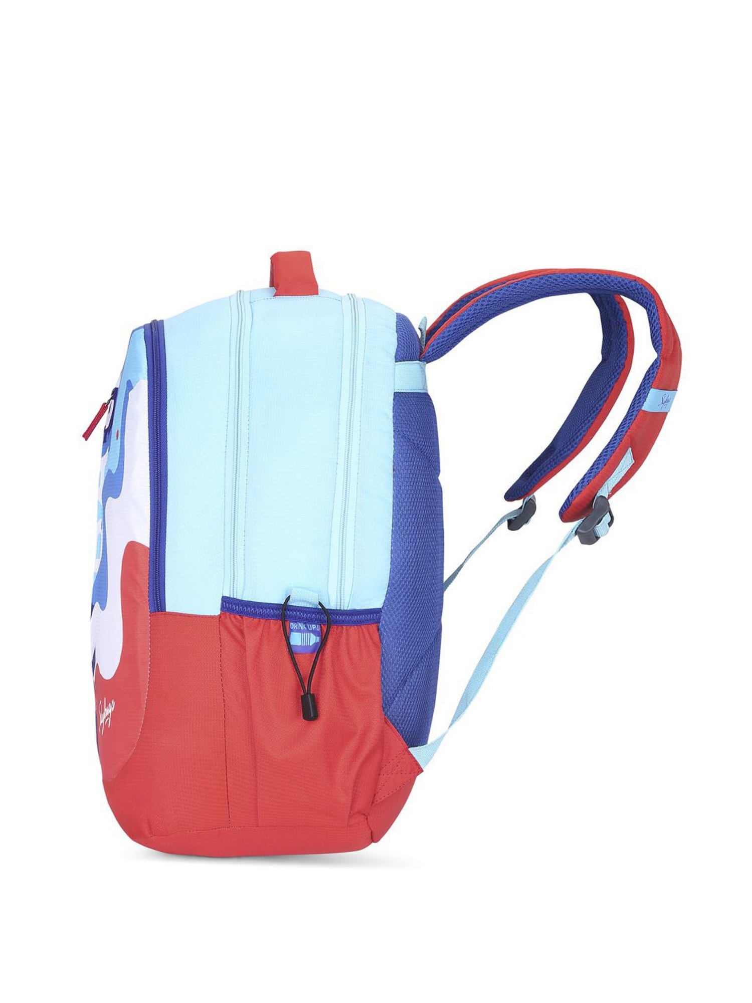 Skybags Klan 06 Red & Blue Polyester Printed Backpack - 32 Ltrs