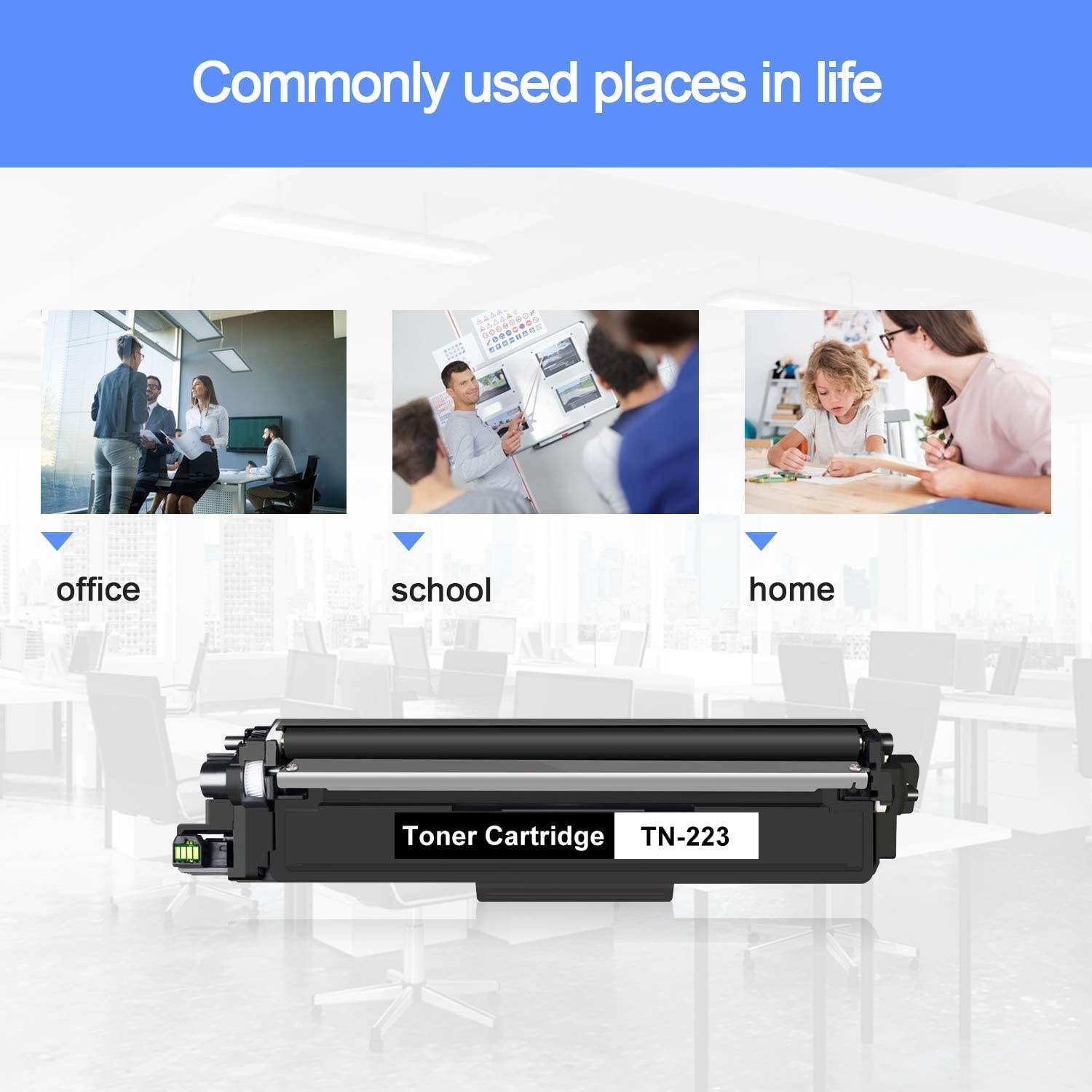 3 Pack TN227C TN227M TN227Y (1C+1M+1Y) Compatible Toner Cartridge Replacement for Brother MFC-L3770CDW L3710CW L3730CDW DCP-L3510CDW L3550CDW HL-3210CW 3230CDN 3290CDW 3230CDW 3270CDW Series Printers