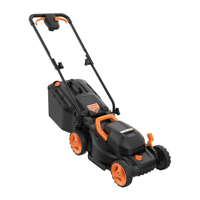 Worx WG779.9 14" Cordless Mower, 40V Li-ion Compatible, Bag and Mulch, Intellicut, Compact Storage (Tool Only)