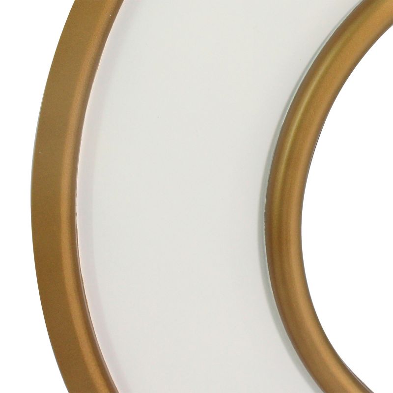 30" Brooklyn Round Mirror Antique White Gold - Carolina Chair & Table