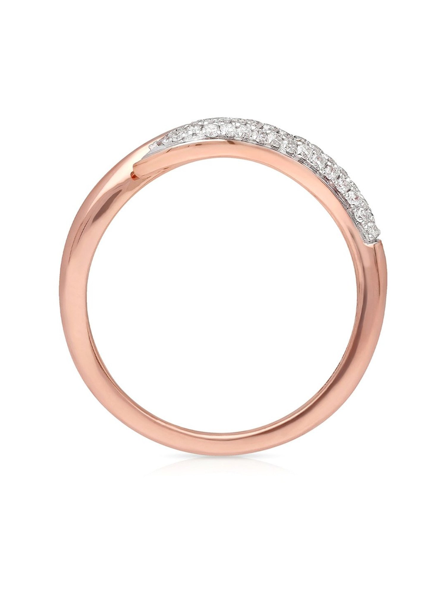 Mia By Tanishq Nature's Finest 14k Yellow Zigzag Treasures Gold Diamond Ring