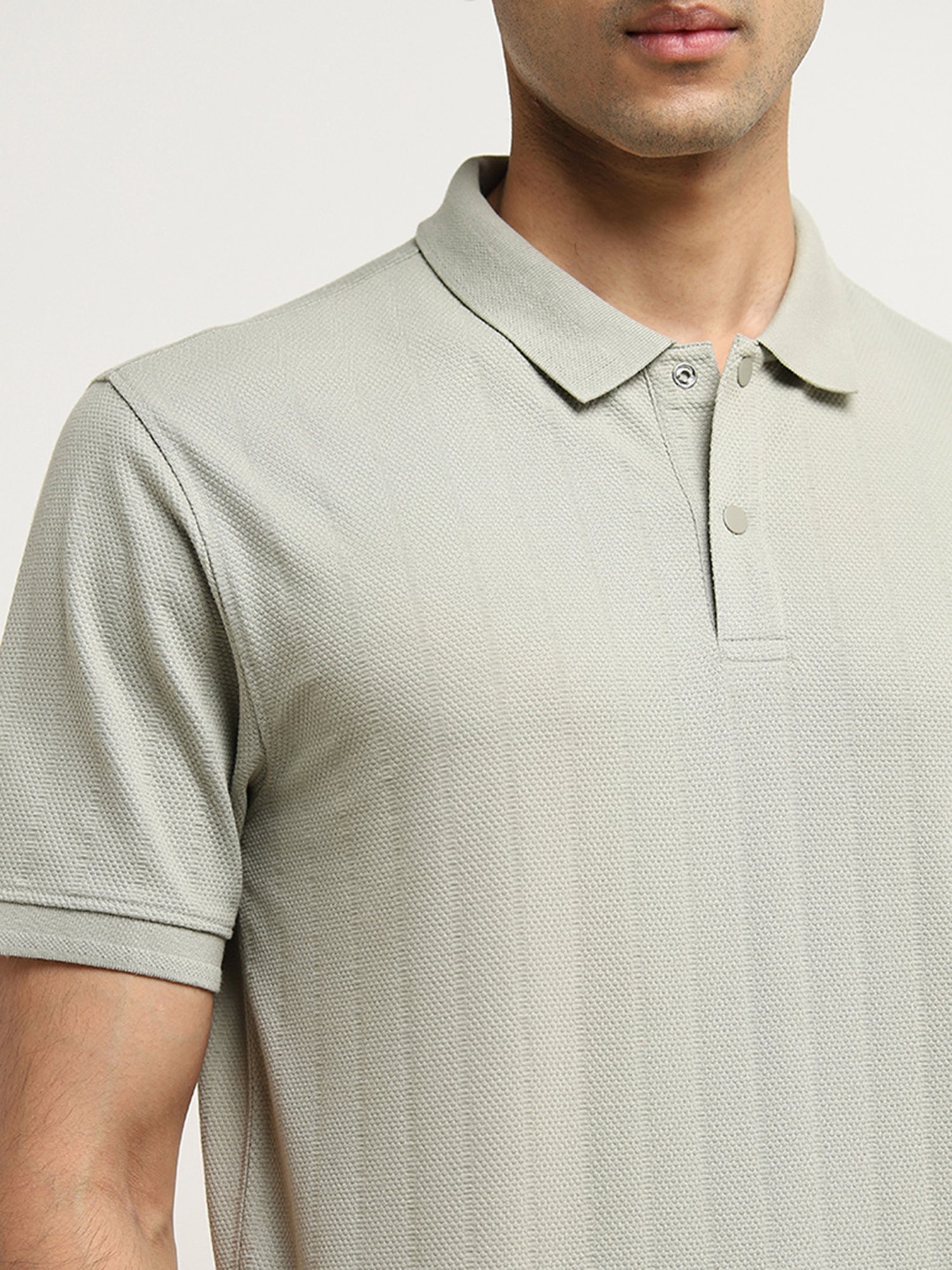 WES Casuals by Westside Sage Striped Relaxed-Fit Polo T-Shirt