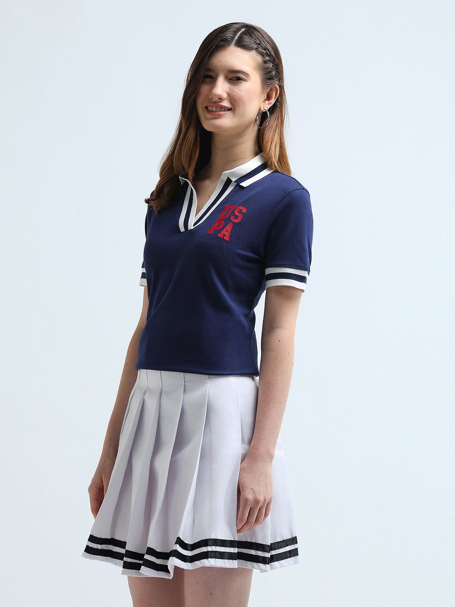 U.S. Polo Assn. Blue Logo Print Polo T-Shirt
