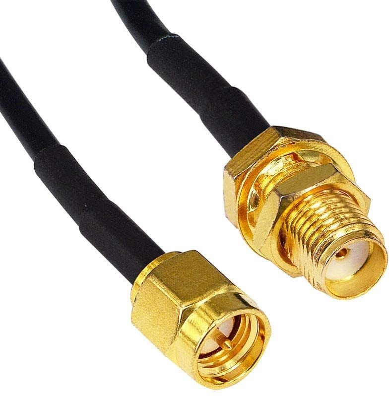 YOTENKO HT WiFi Antenna Extension Cable SMA Male to SMA Female Jumper RF Connector Adapter RG174 2M