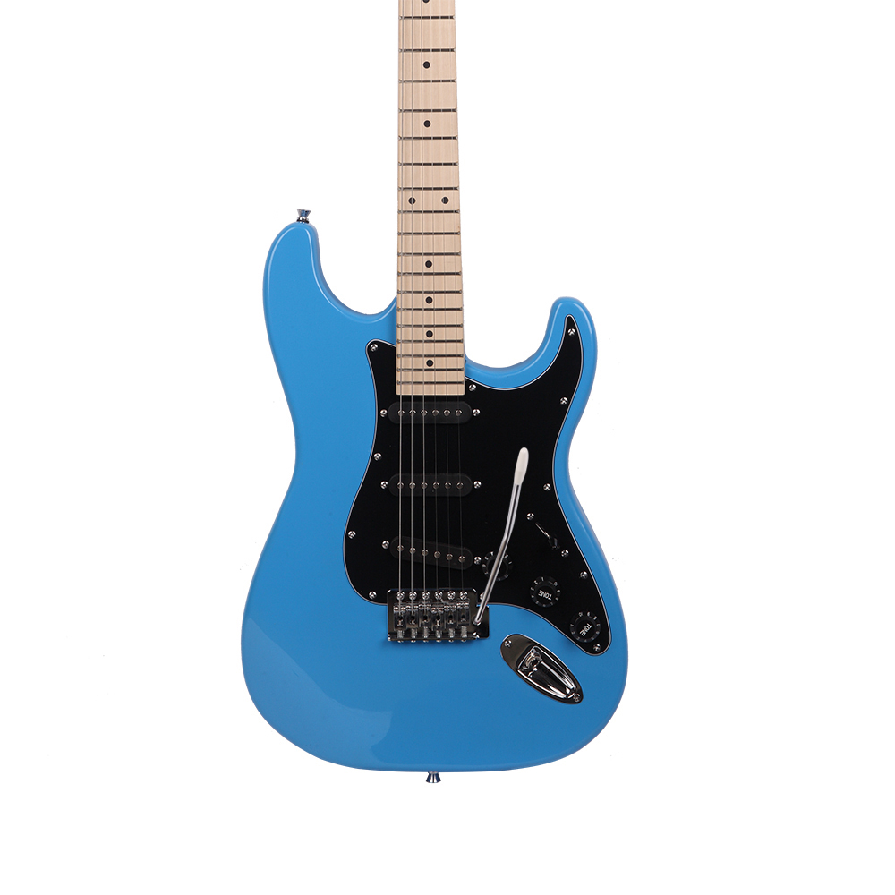 Glarry GST Stylish Electric Guitar Kit with Black Pickguard Sky Blue