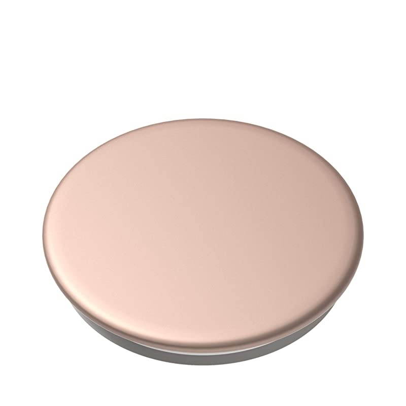 PopGrip with Swappable Top for Phones Tablets Aluminum Rose Gold