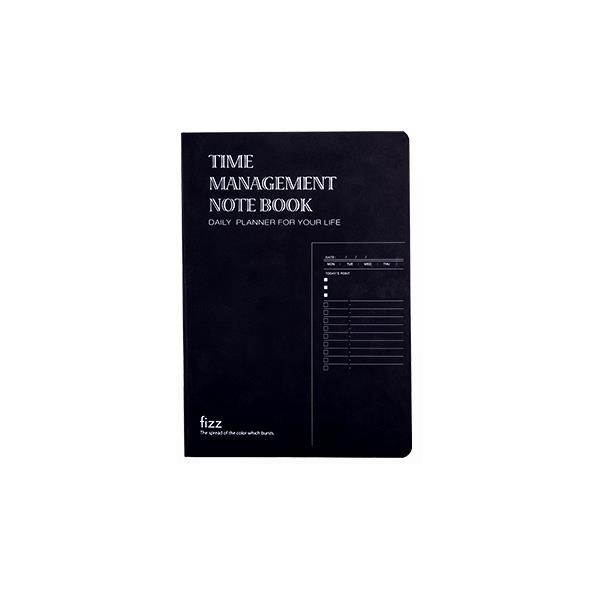 Fizz FZ332015 Time Management Notebook Efficiency Manual For Office Conference Black