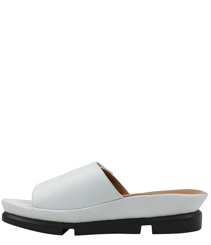 L'Amour Des Pieds Vester Leather Wedge Slides