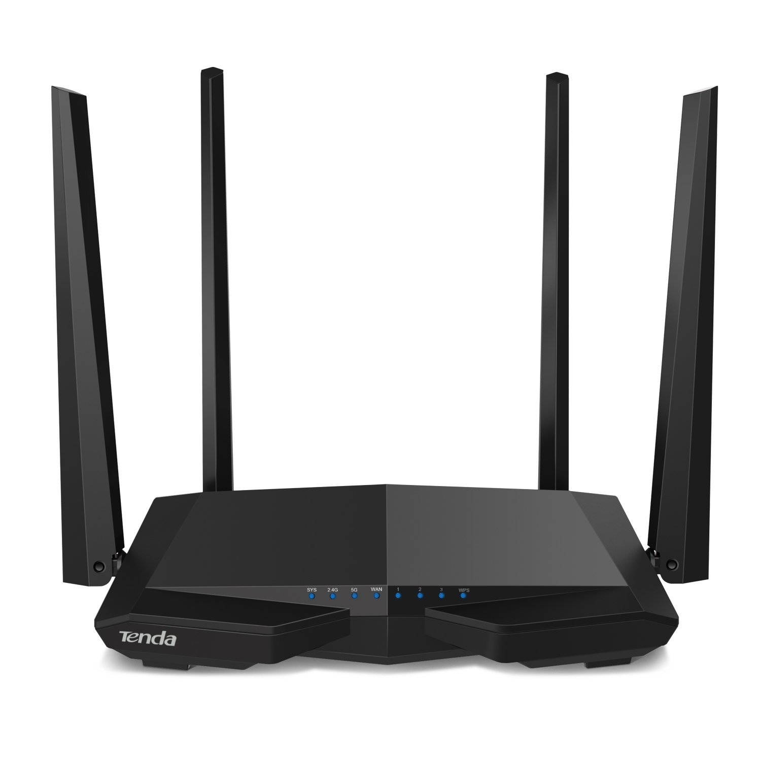 Tenda AC1200 Dual Band WiFi Router, High Speed Wireless Internet Router with Smart App, MU-MIMO for Home (AC6),Black