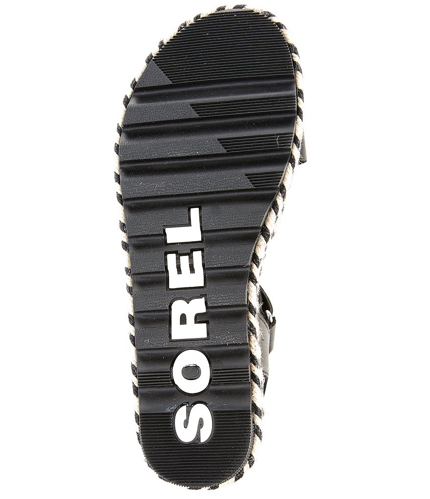 Sorel Cameron Leather Flatform Espadrille Sandals