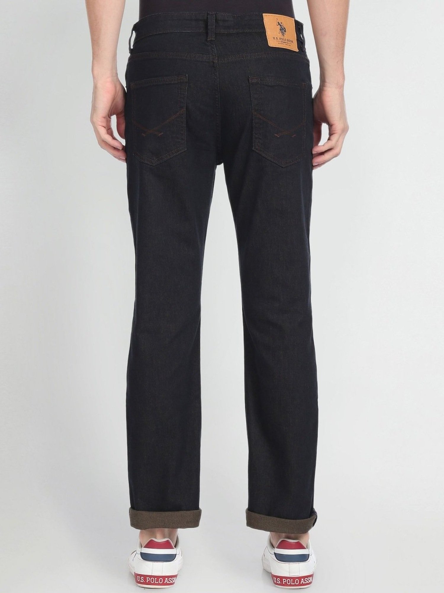 U.S. Polo Assn. Denim Co. Dark Blue Cotton Slim Straight Fit Jeans