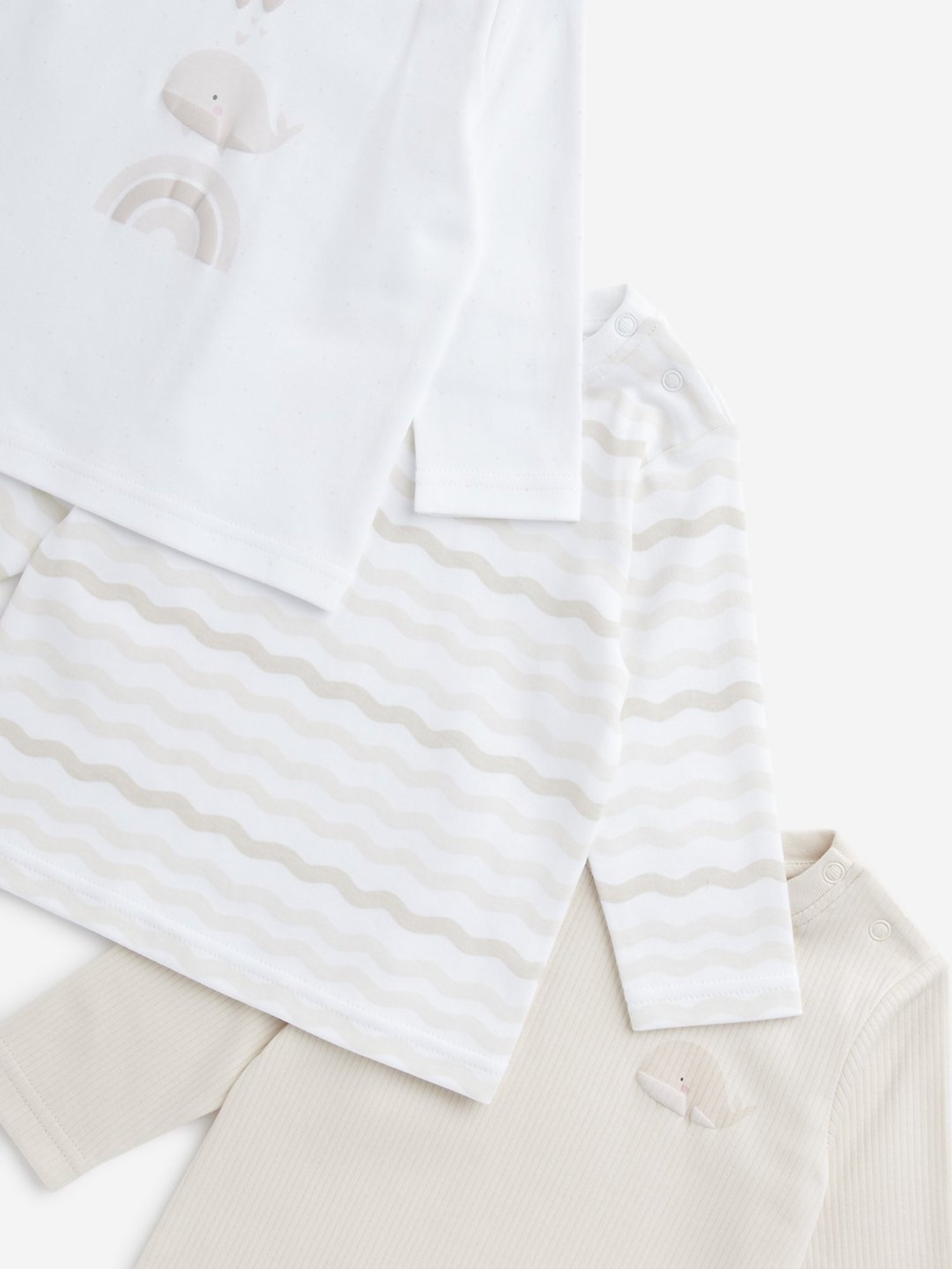 HOP Baby by Westside Beige Printed Cotton T-Shirt- Pack of 3