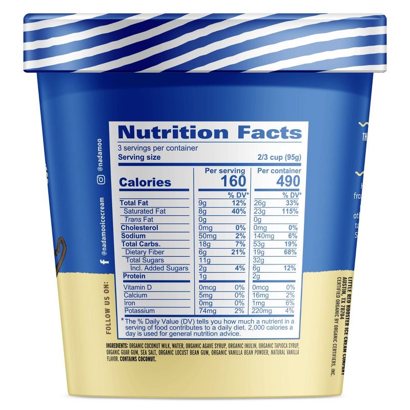 NadaMoo! Organic Vanilla Bean Dairy-Free Frozen Dessert - 16oz