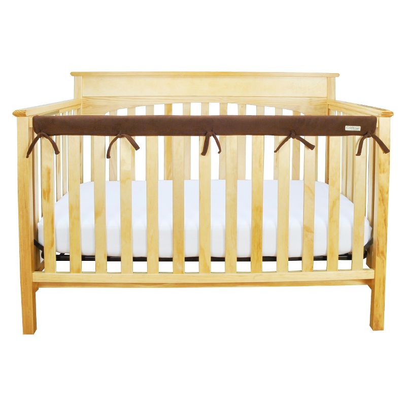 Trend Lab Short Gray Fleece Narrow Crib Rail Cover