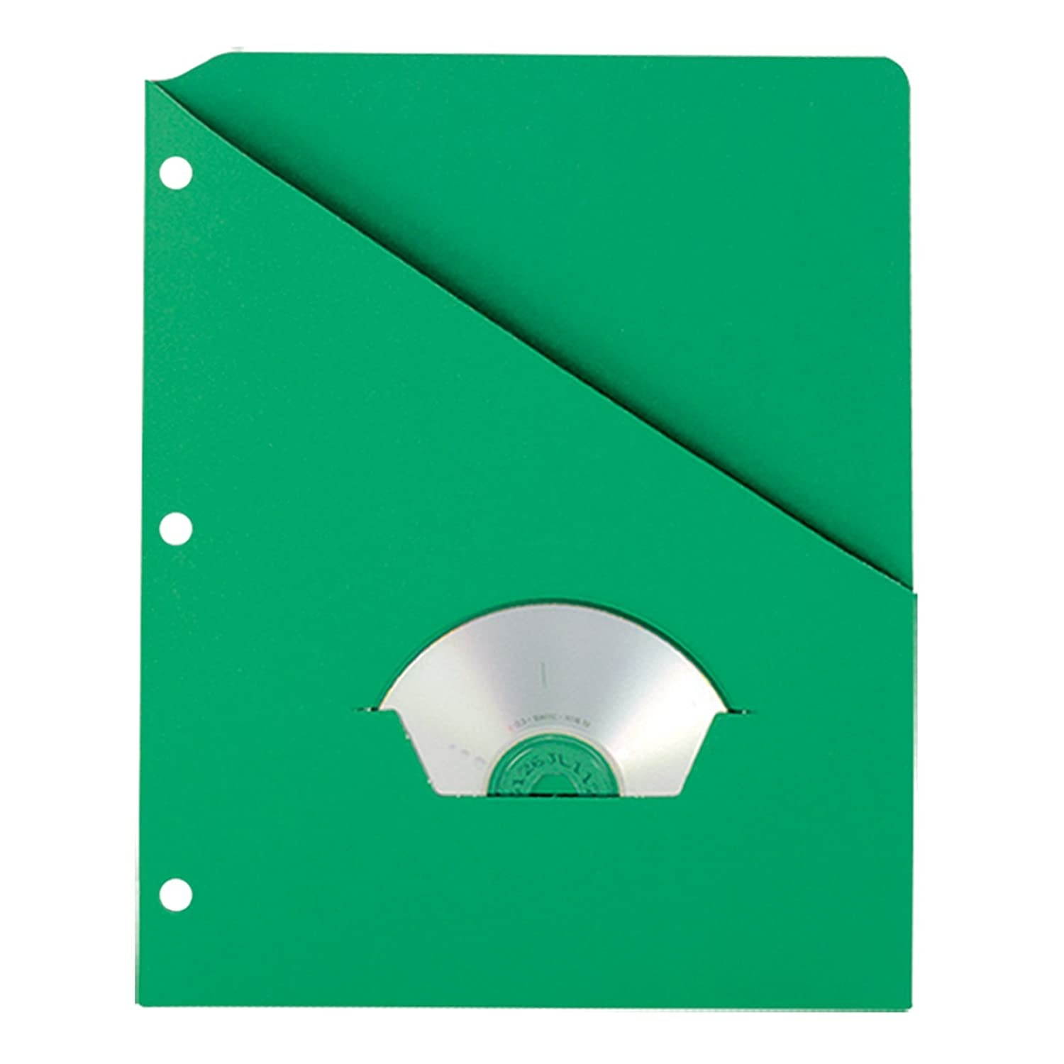 Pendaflex 32925 Essentials Slash Pocket Project Folders, 3 Holes, Letter, Green (Pack of 25)