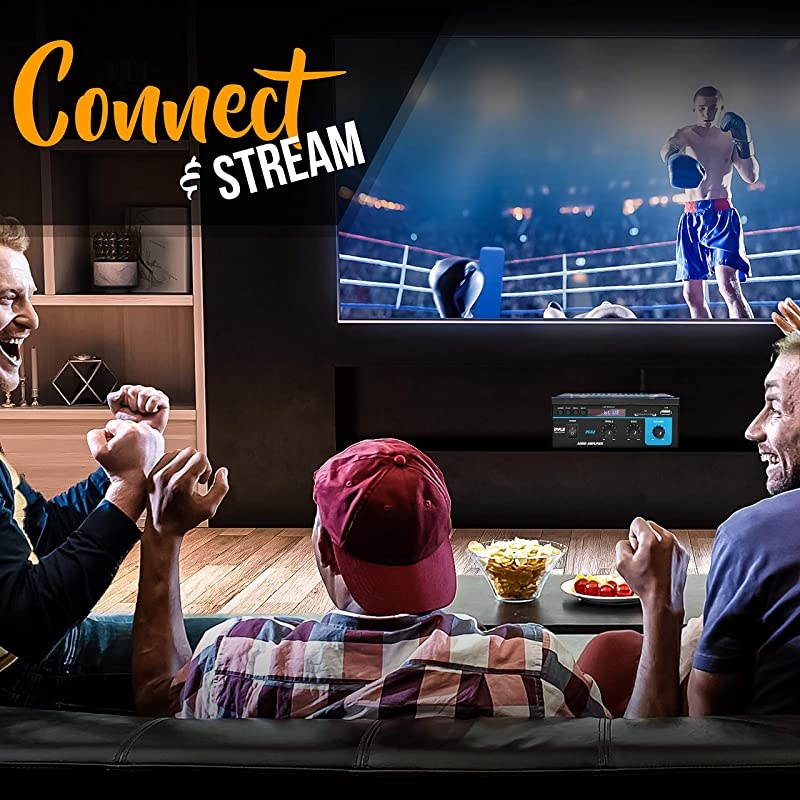 Home Audio Power Amplifier System 2X40W Mini Dual Channel Sound Stereo Receiver Box w LED For Amplified Speakers CD Player Theater via 35mm RCA for Studio Home Use  PCA2