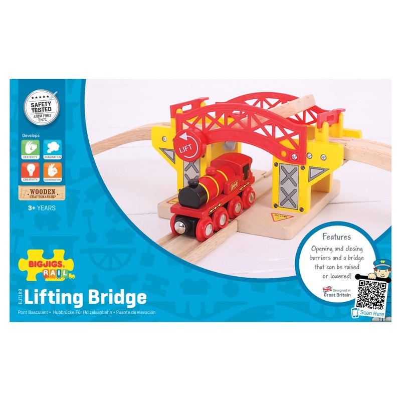 Bigjigs Rail Lifting Bridge Wooden Railway Train Set Accessory