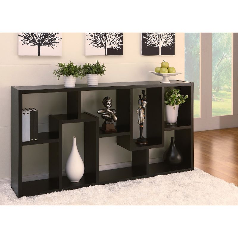 71" Highpoint Contoured Bookcase Black - HOMES: Inside + Out