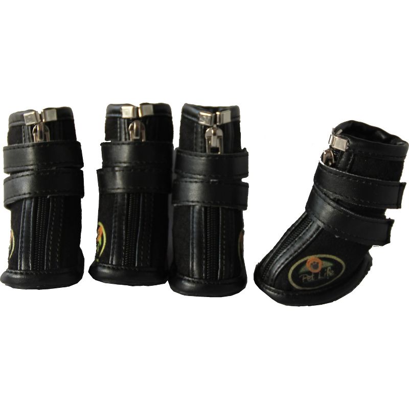 Ruff Suede High-Support Dog Shoes Sneakers - XS - Black