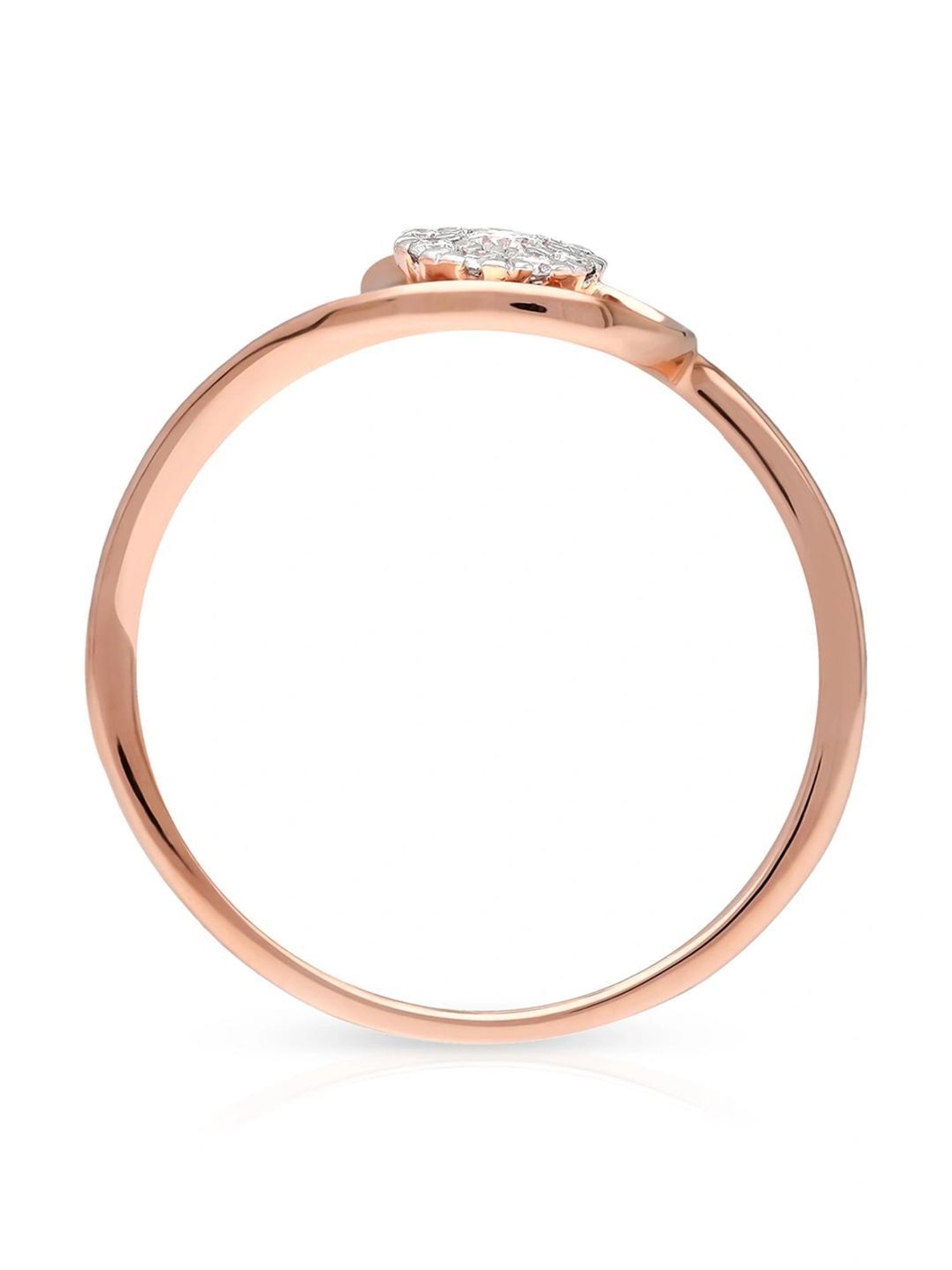 Malabar Gold and Diamonds 18k IGI Certified Diamond Rose Gold Ring for Women