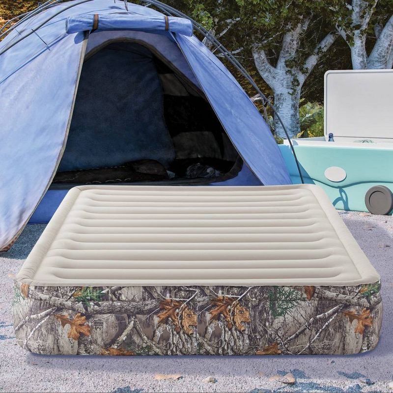 RealTree Edge Camo Sport Air 13" Outdoor Air Mattress with Hands-Free Electric Pump - Queen